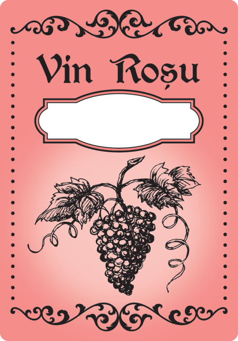 Etichete sticle personalizate, Vin rosu, 100x70 mm, 1000 buc rola